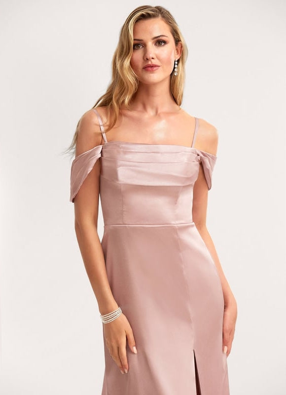 Robe Trapèze Satinée Cascade - gallery 3