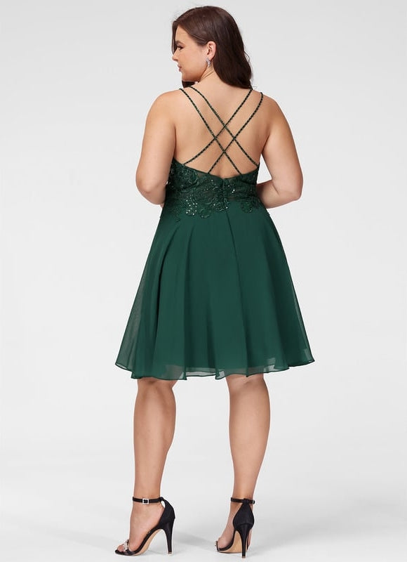Robe Trapèze Émeraude Éphémère - gallery 7