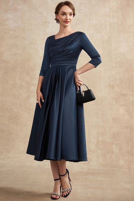 Robe Trapèze Nuit Saphir Élégante - gallery 2