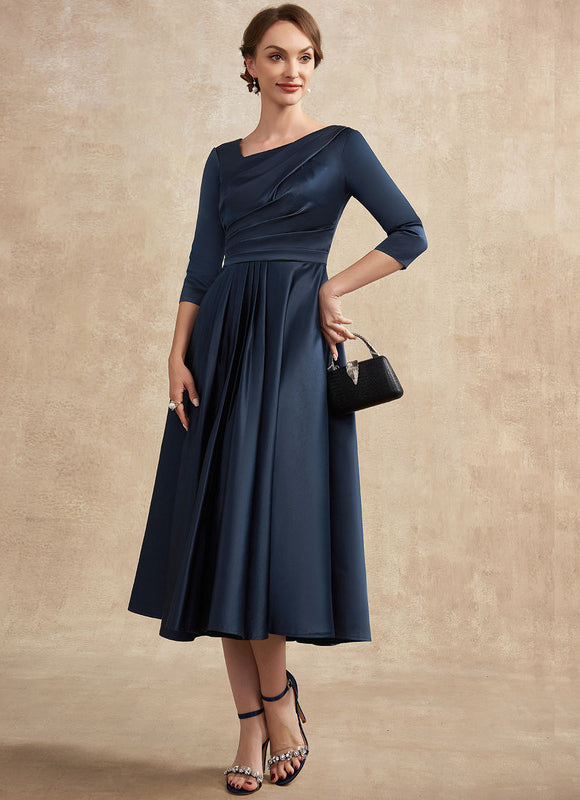 Robe Trapèze Nuit Saphir Élégante - gallery 2