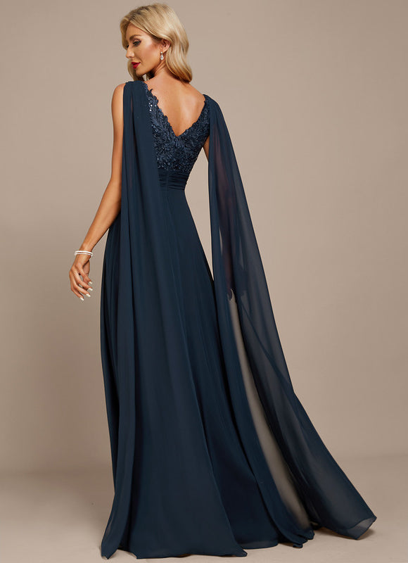 Robe Trapèze Marine Éclatante - gallery 5