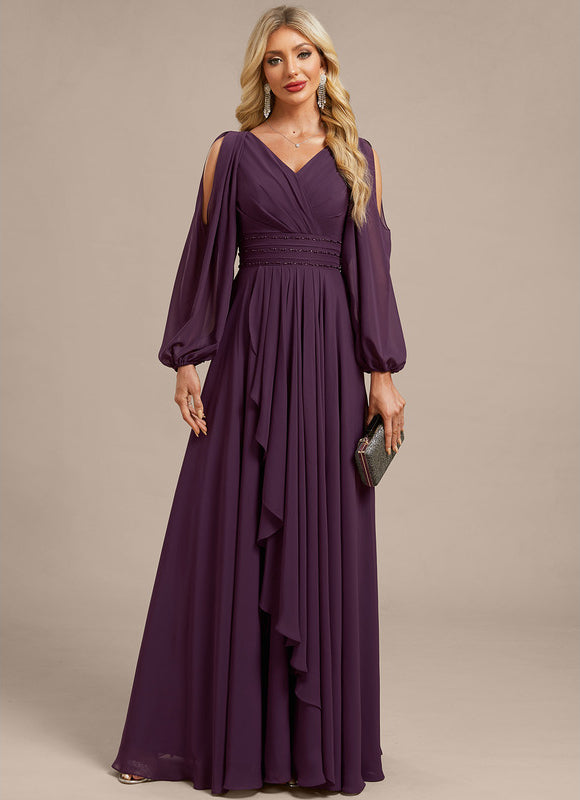 Robe Trapèze Violette Élégante - gallery 2