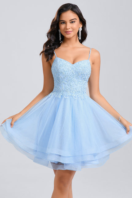 Robe Trapeze Bleu Ciel