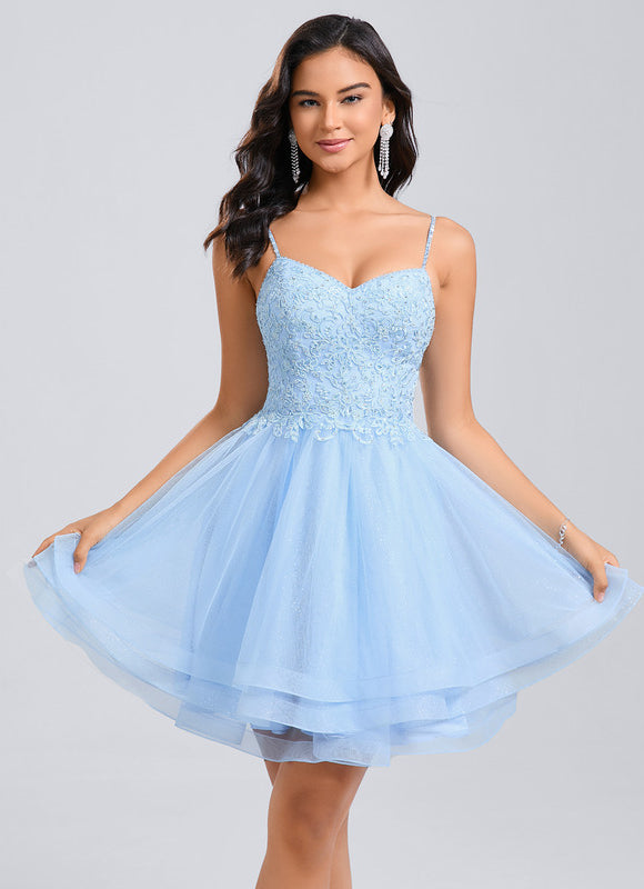 Robe Trapeze Bleu Ciel