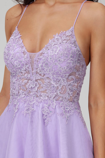 Robe Trapèze Rêve Lilas Flottant - gallery 4