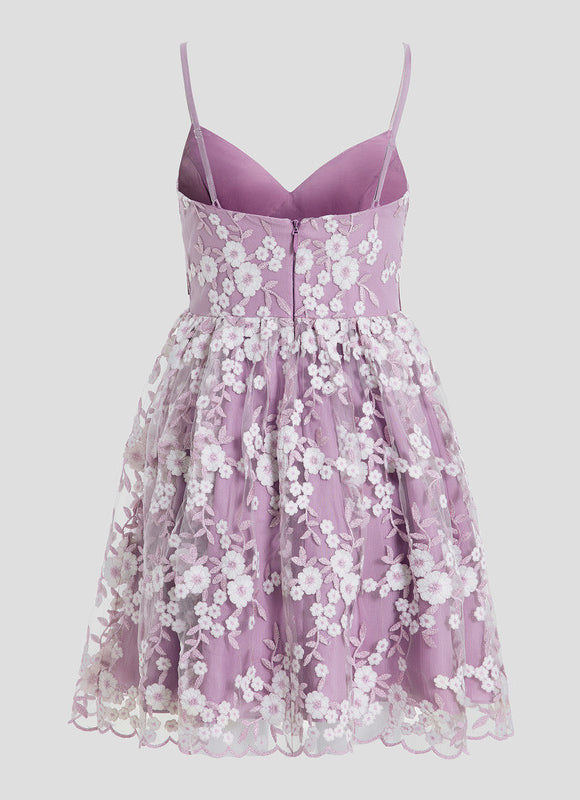 Robe Trapèze Lavande Éthérée - gallery 9