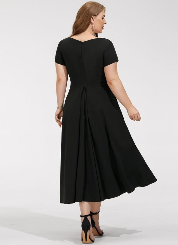 Robe Trapèze Noir Sophistiqué - gallery 9