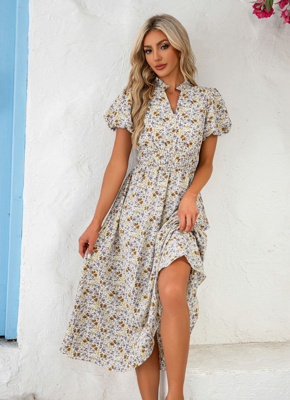 Robe Trapèze Midi Botanique - gallery 3