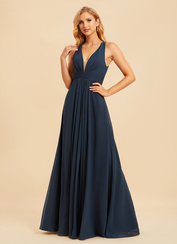 Robe Trapèze Mousseline Fendue - gallery 4
