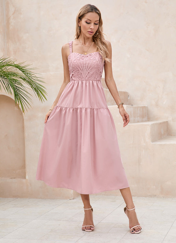 Robe Trapèze Rose Éclatante - gallery 3