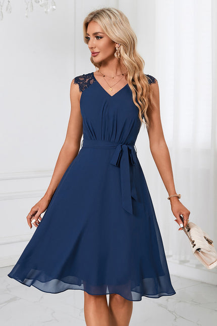 Robe Trapèze Élégance Marine Douce