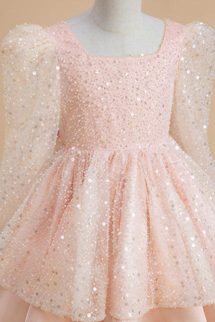Robe Trapèze Éclat Rosé - gallery 2