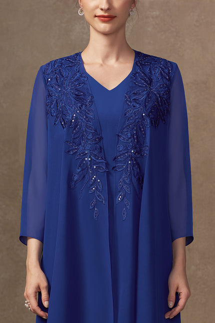 Robe Trapèze Élégance Azur Vibrante - gallery 4