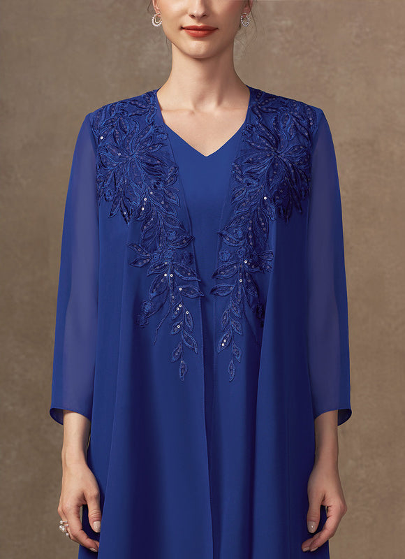 Robe Trapèze Élégance Azur Vibrante - gallery 4