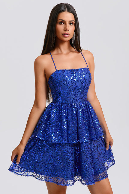 Robe Trapèze Pailletée Éclatante - gallery 3