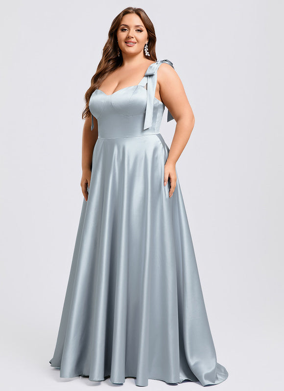 Robe Trapèze Ciel Satiné Chic - gallery 5