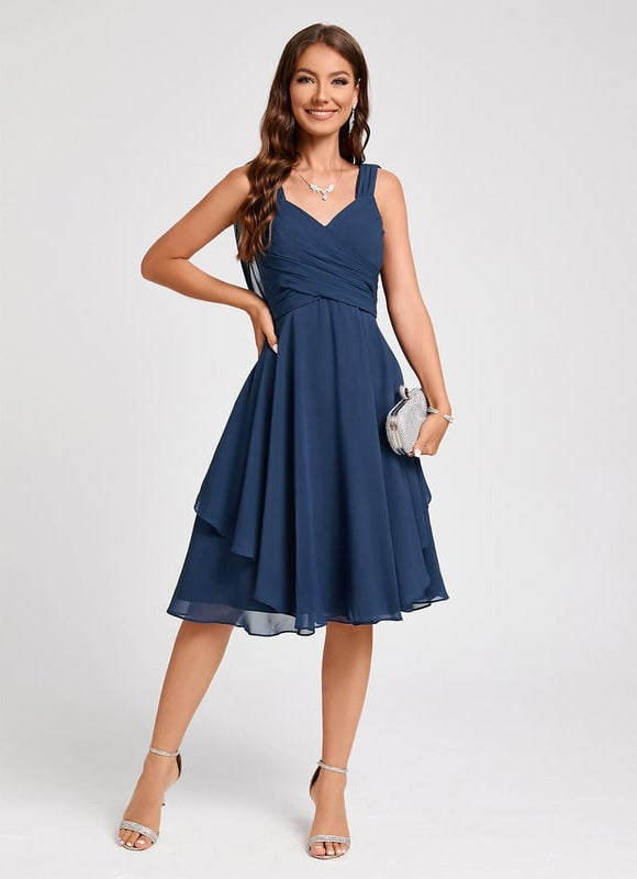 Robe Trapèze Drapé Élégant Chic - gallery 2