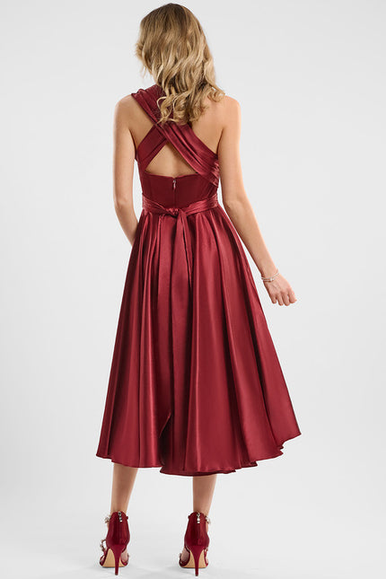 Robe Trapèze Satin Raffiné - gallery 7