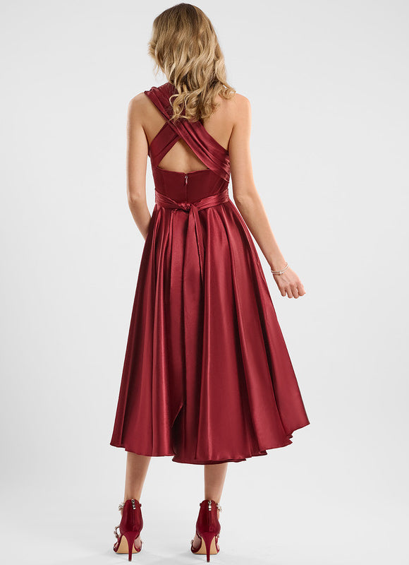 Robe Trapèze Satin Raffiné - gallery 7