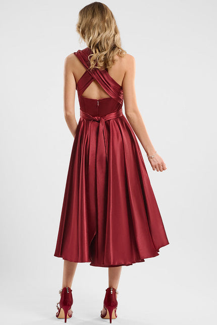 Robe Trapèze Satin Raffiné - gallery 7