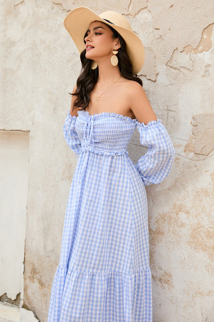 Robe Trapèze Ciel Vichy - gallery 2