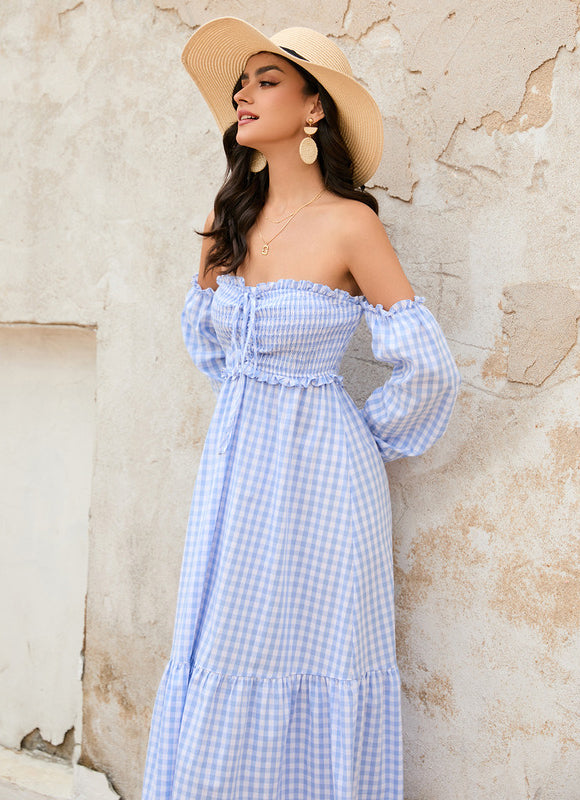 Robe Trapèze Ciel Vichy - gallery 2