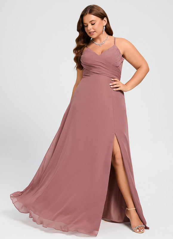 Robe Trapèze Longue Beige Élégante - gallery 8