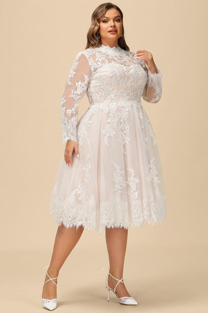 Robe Trapèze Écrue Élégante - gallery 9