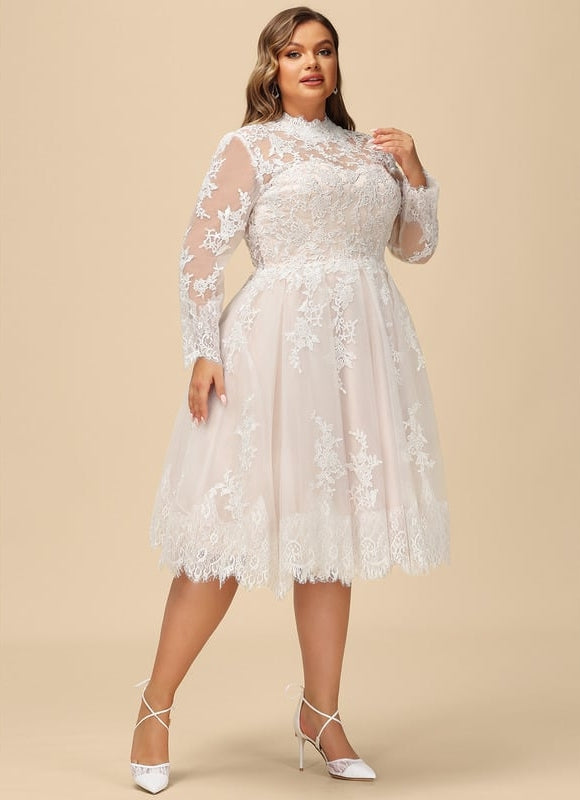 Robe Trapèze Écrue Élégante - gallery 9