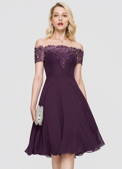 Robe Trapèze Violet Élégance Chic