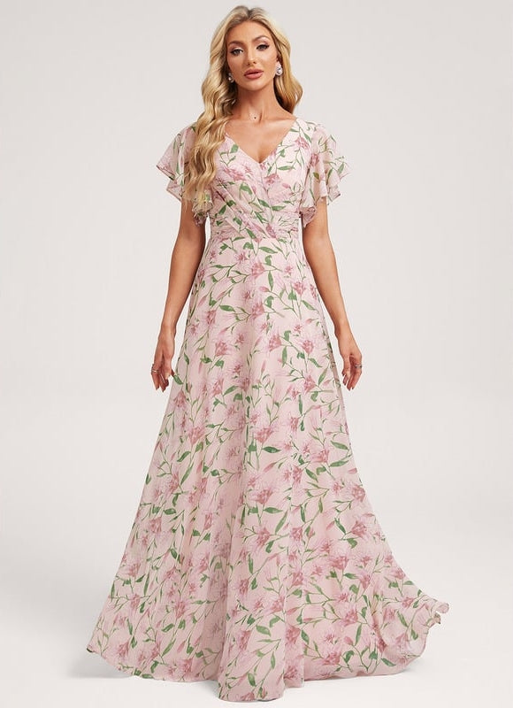 Robe Trapèze Mousseline Fendue - gallery 2