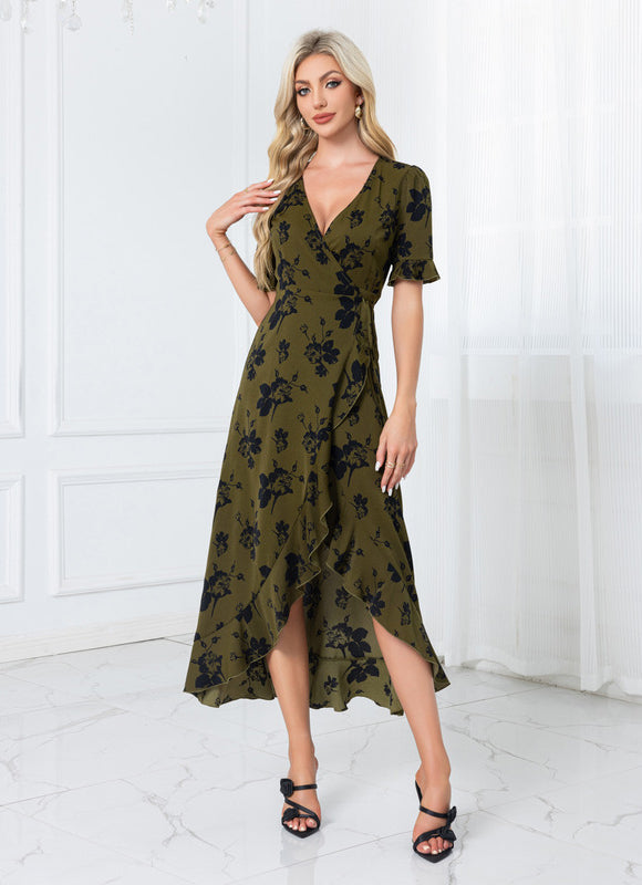Robe Trapèze Végétale Chic