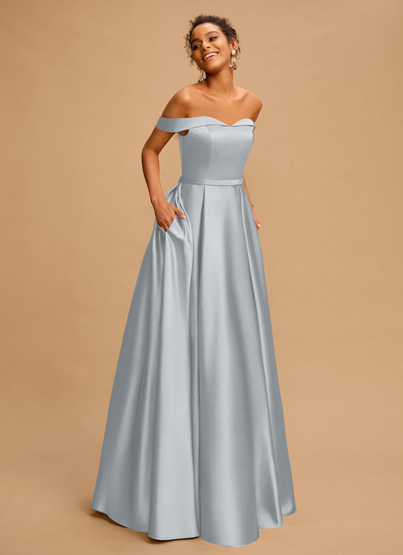 Robe Trapèze Rêve De Lilas Satiné - gallery 5