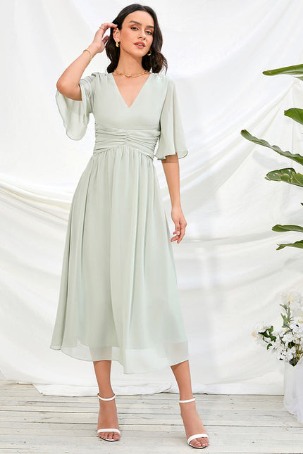 Robe Trapèze Chic Olivâtre