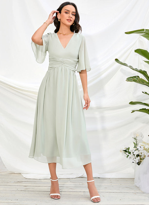 Robe Trapèze Chic Olivâtre