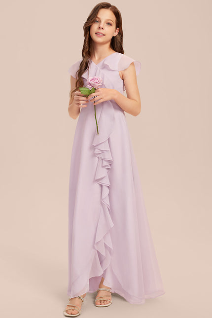 Robe Trapèze Bleu Céleste Aérien - gallery 5