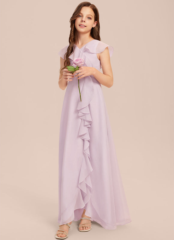 Robe Trapèze Bleu Céleste Aérien - gallery 5