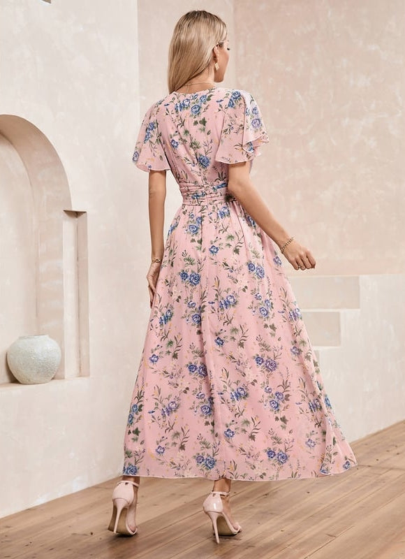Robe Trapèze Fleurie Nuit - gallery 7