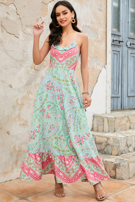 Robe Trapèze Fleurie Éclatante - gallery 4