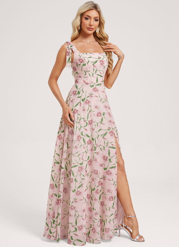 Robe Trapèze Élégante Vert Clair - gallery 3