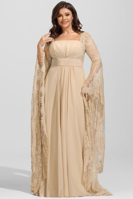 Robe Trapèze Voile Éthéré - gallery 8