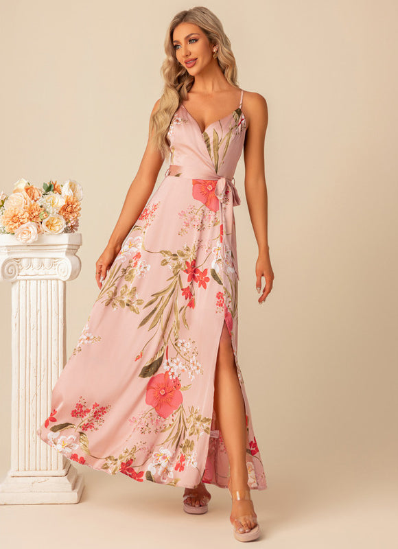 Robe Trapèze Floral Satinée - gallery 6