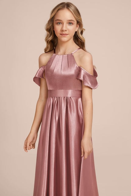 Robe Trapèze Satin Bordeaux - gallery 2