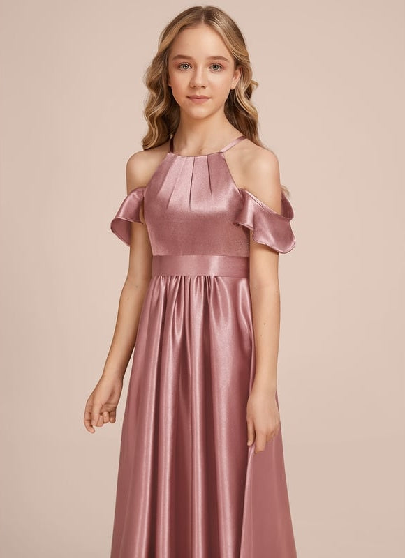 Robe Trapèze Satin Bordeaux - gallery 2
