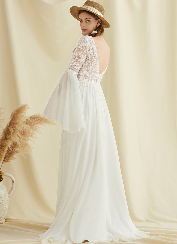 Robe Trapèze Éthérée Satinée - gallery 4