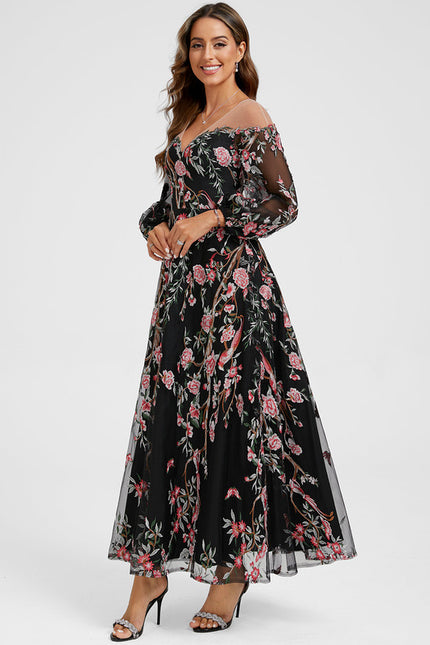Robe Trapèze Éthérée Noire - gallery 3