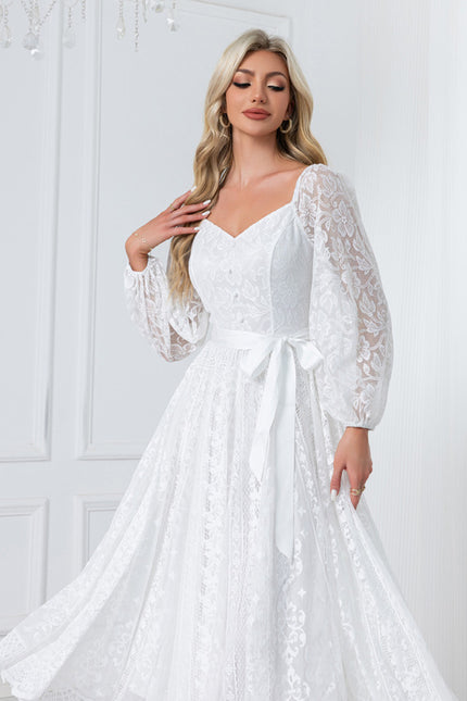 Robe Trapeze Blanche - gallery 5