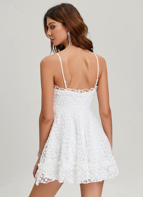 Robe Trapèze Enchantée Blanche - gallery 5
