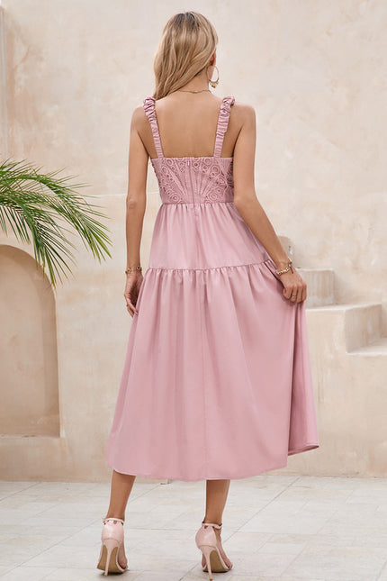 Robe Trapèze Rose Éclatante - gallery 5