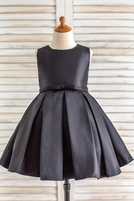 Robe Trapèze Satin Vert Poudré - gallery 2